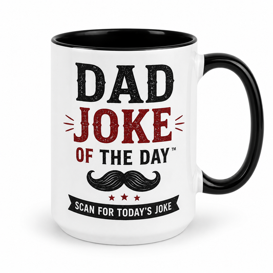 Dad Joke of the Day™ Mug | Scan for a New Dad Joke Every Day